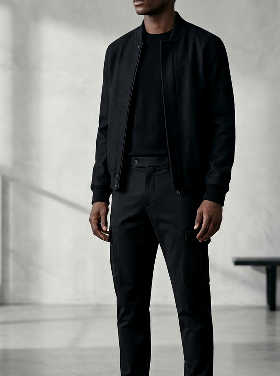 Calças Relaxed Fit Wide Leg Obsidian
