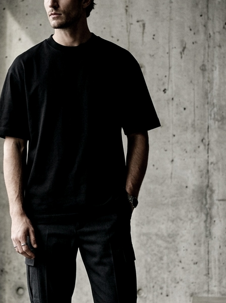 T-Shirt Minimalist Pocket Raw Black
